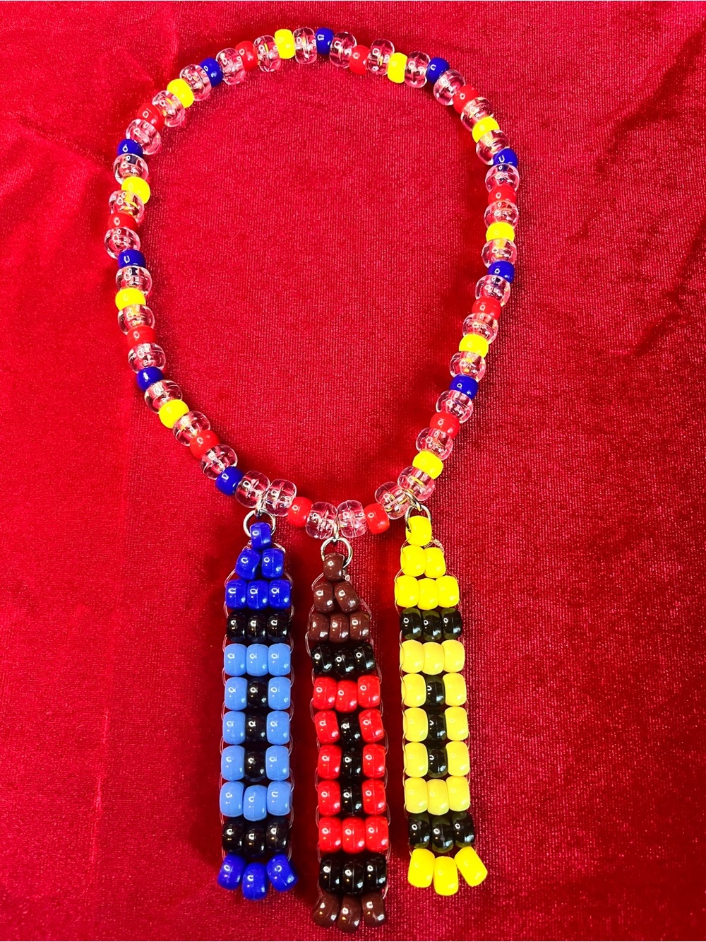 Crayon Necklace - Red, Yellow, & Blue
